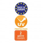 Olia Καρέκλα Τραπεζαρίας Κήπου Στοιβαζόμενη PP UV Protection Απόχρωση Άσπρο c530533