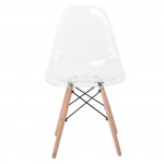 Legno Καρέκλα Τραπεζαρίας Κουζίνας Πόδια Οξιά Κάθισμα PET Clear 1 Step K D c530542