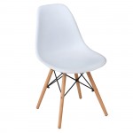 Legno Καρέκλα Τραπεζαρίας Κουζίνας Πόδια Οξιά Κάθισμα PP Άσπρο 1 Step K D Pro c530553