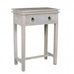 Casa Έπιπλο Κονσόλα 1 Συρτάρι Ξύλο Mango Antique Άσπρο c530562