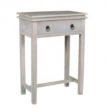 Casa Έπιπλο Κονσόλα 1 Συρτάρι Ξύλο Mango Antique Άσπρο c530562