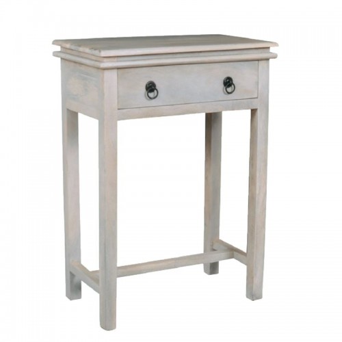 Casa Έπιπλο Κονσόλα 1 Συρτάρι Ξύλο Mango Antique Άσπρο c530562