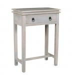 Casa Έπιπλο Κονσόλα 1 Συρτάρι Ξύλο Mango Antique Άσπρο c530562