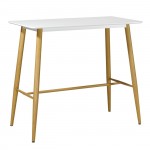 Vita Τραπέζι BAR Μέταλλο Βαφή Φυσικό Άσπρο MDF c530608