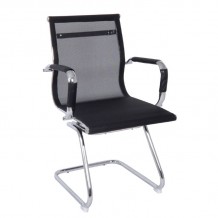 Πολυθρόνα Γραφείου Επισκέπτη Mesh Μαύρο c530619