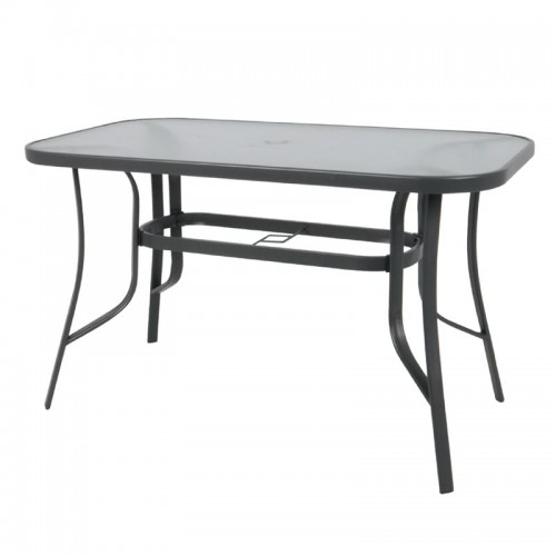 Reno Τραπέζι Κήπου Βεράντας Μέταλλο Βαφή Ανθρακί Γυαλί c530628