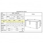 Reno Τραπέζι Κήπου Βεράντας Μέταλλο Βαφή Ανθρακί Γυαλί c530630