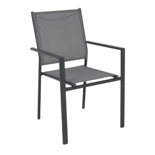 Lana Πολυθρόνα Κήπου Βεράντας Μέταλλο Βαφή Ανθρακί Textilene Grey c530632