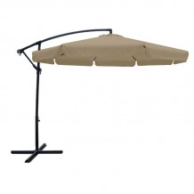 Ομπρέλα HANGING Αλουμινίου Σκελετός Ανθρακί Ύφασμα Μπεζ Βάση Μέταλλο Βαφή Ανθρακί c530633