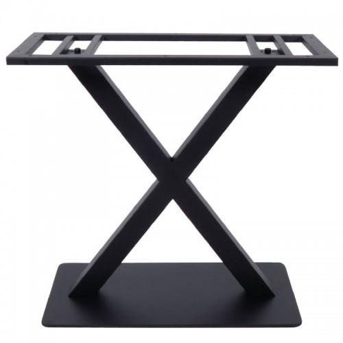 Iron Βάση Τραπεζιού Μακρόστενη Μέταλλο Μαύρο 21Kg c530637