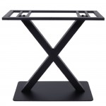 Iron Βάση Τραπεζιού Μακρόστενη Μέταλλο Μαύρο 21Kg c530637