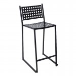 CAPRI Σκαμπό BAR Pro με Πλάτη Στοιβαζόμενο Μέταλλο Βαφή Μαύρο 46x53x74 102cm c530639