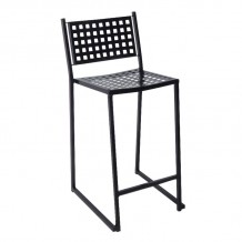 CAPRI Σκαμπό BAR Pro με Πλάτη Στοιβαζόμενο Μέταλλο Βαφή Μαύρο 46x53x74 102cm c530639