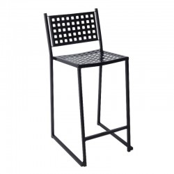 CAPRI Σκαμπό BAR Pro με Πλάτη Στοιβαζόμενο Μέταλλο Βαφή Μαύρο 46x53x74 102cm c530639