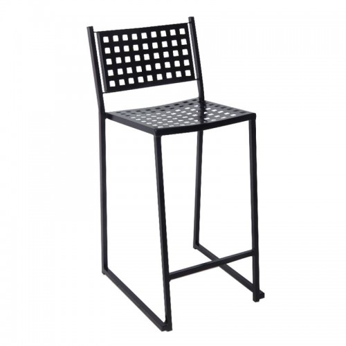 CAPRI Σκαμπό BAR Pro με Πλάτη Στοιβαζόμενο Μέταλλο Βαφή Μαύρο 46x53x74 102cm c530639