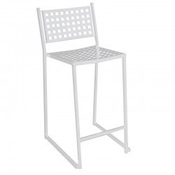 CAPRI Σκαμπό BAR Pro με Πλάτη Στοιβαζόμενο Μέταλλο Βαφή Άσπρο 46x53x74 102cm c530640