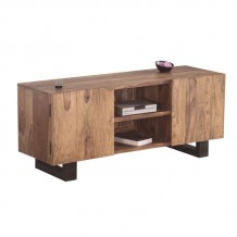 Elsa Επιπλο TV Μέταλλο Βαφή Μαύρο Ξύλο Ακακία Φυσικό c530662