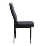 Καρέκλα Τραπεζαρίας Zetta Μέταλλο Βαφή Μαύρο Ύφασμα Μαύρο Full K D  Συσκ 4 c530698