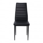 Καρέκλα Τραπεζαρίας Zetta Μέταλλο Βαφή Μαύρο Ύφασμα Μαύρο Full K D  Συσκ 4 c530698
