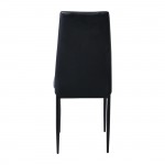Καρέκλα Τραπεζαρίας Zetta Μέταλλο Βαφή Μαύρο Ύφασμα Μαύρο Full K D  Συσκ 4 c530698