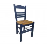 Sifnos Καρέκλα Οξιά Βαφή Εμποτισμού Ανιλίνη Μπλε Κάθισμα Ψάθα c530724