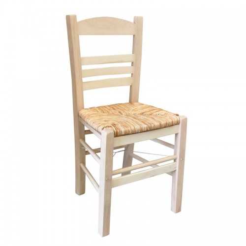 Sifnos Καρέκλα Οξιά Άβαφη με Ψάθα Αβίδωτη c530729