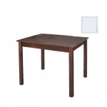 Ταβέρνας Τραπέζι Οξιά Κόντρα Πλακέ Βαφή Εμποτισμού Λάκα Άσπρο 70x110x75cm c530744