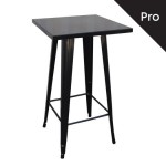 Intra Τραπέζι Bar Pro Μέταλλο Βαφή Antique Black c530769