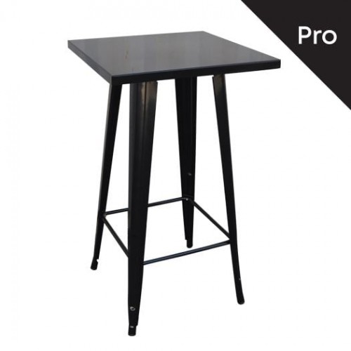 Intra Τραπέζι Bar Pro Μέταλλο Βαφή Antique Black c530769