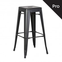 Intra Σκαμπό Bar Pro Στοιβαζόμενο Μέταλλο Βαφή Μαύρο Matte c530778