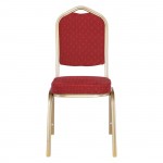 Conf Καρέκλα Μέταλλο Βαφή Light Gold Ύφασμα Κόκκινο 44x55x93cm c530833