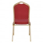 Conf Καρέκλα Μέταλλο Βαφή Light Gold Ύφασμα Κόκκινο 44x55x93cm c530833