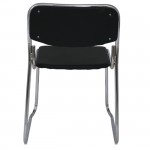 Seda Καρέκλα Επισκέπτη Γραφείου Στοιβαζόμενη Χρώμιο Μέταλλο Μέταλλο Soft Pu Μαύρο c530846