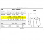 Seda Καρέκλα Επισκέπτη Γραφείου Στοιβαζόμενη Χρώμιο Μέταλλο Μέταλλο Soft Pu Μαύρο c530846