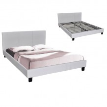 Dalton Κρεβάτι Διπλό για Στρώμα 140x190cm Pu Άσπρο c530902