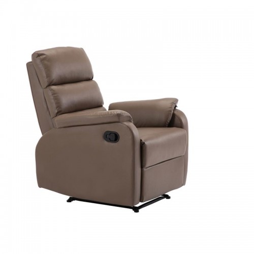 Soma Πολυθρόνα Relax Σαλονιού Καθιστικού PU Cappuccino c530909