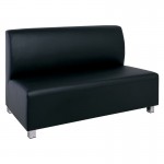 Curvo 2Θέσιος Καναπές Pu Μαύρο c530931
