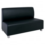 Curvo 2Θέσιος Καναπές Pu Μαύρο c530931