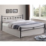 Dan Κρεβάτι Διπλό για Στρώμα 140x190cm Μέταλλο Βαφή Μαύρo c530950