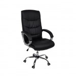 Πολυθρόνα Διευθυντή Μέταλλο Χρώμιο PU Μαύρο c530953