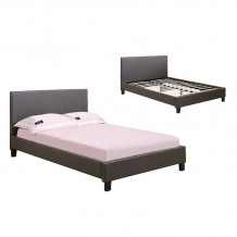 Dalton Κρεβάτι Μονό για Στρώμα 90x190cm Pu Σκούρο Καφέ c530961