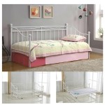 Elat Daybed Κρεβάτι 90x190 Βοηθητικό Κρεβάτι 85x185 Μέταλλο Βαφή Άσπρο c530988
