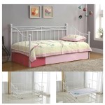 Elat Daybed Κρεβάτι 90x190 Βοηθητικό Κρεβάτι 85x185 Μέταλλο Βαφή Άσπρο c530988