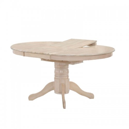 West Τραπέζι Ροτόντα Τραπεζαρίας Κουζίνας Επεκτεινόμενο White Wash c531005