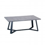 Lui Τραπεζάκι Σαλονιού Καθιστικού Μέταλλο Βαφή Μαύρο Cement c531010