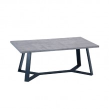 Lui Τραπεζάκι Σαλονιού Καθιστικού Μέταλλο Βαφή Μαύρο Cement c531010