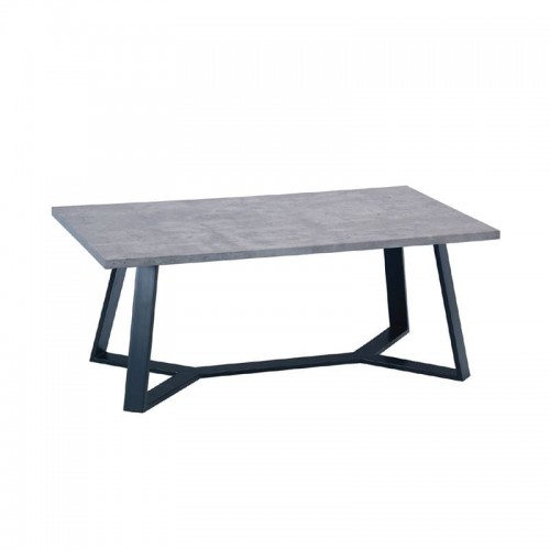 Lui Τραπεζάκι Σαλονιού Καθιστικού Μέταλλο Βαφή Μαύρο Cement c531010