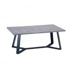 Lui Τραπεζάκι Σαλονιού Καθιστικού Μέταλλο Βαφή Μαύρο Cement c531010