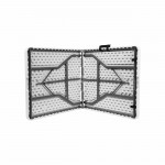 Soffio Τραπέζι Συνεδρίου Catering Πτυσσόμενο Βαλίτσα Μέταλλο Γκρι HDPE Άσπρο 35mm c531011