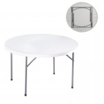 Soffio Τραπέζι Συνεδρίου Catering Πτυσσόμενο Μέταλλο Βαφή Γκρι HDPE Άσπρο 45mm c531012